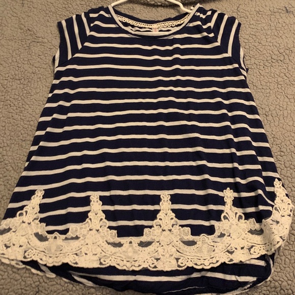 Large navy top with white stripes from target - Picture 1 of 1